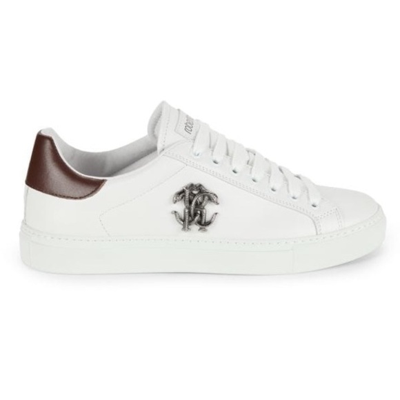 Roberto Cavalli Other - Roberto Cavalli Logo Leather Low Top Sneakers